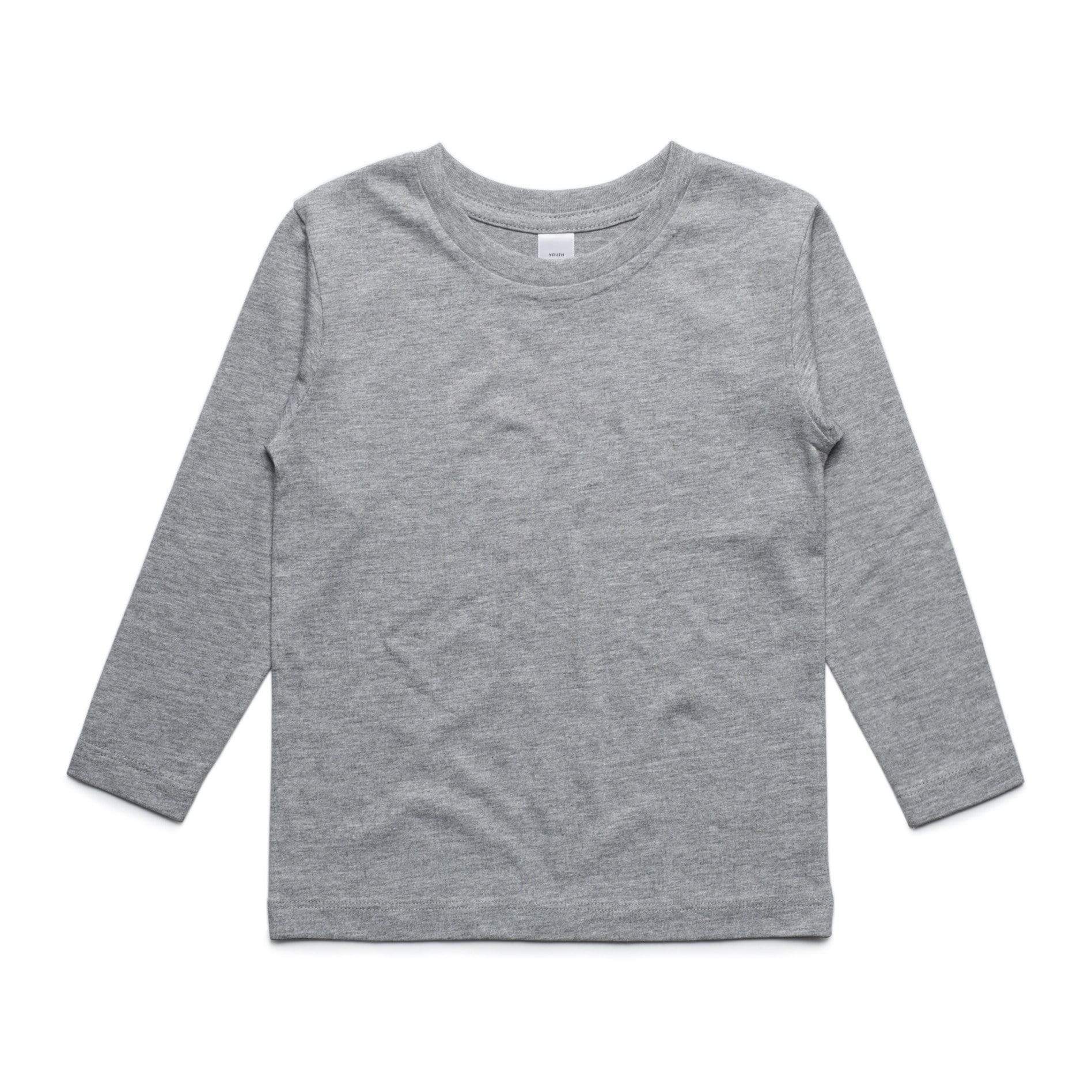 As Colour youth long sleeve tee 3008 Casual Wear As Colour GREY MARLE 8Y 